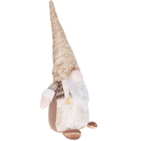 Mikołaj 35cm ozdoba świąteczna, krasnal świąteczny, gnom złoty