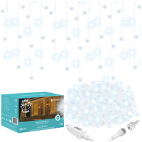 Kurtyna świetlna 500 led girlanda, lampki wewnętrzno-zewnętrzne sople biały zimny + flash