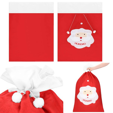 Strój Mikołaja 12 elementów, kostium czerwony przebranie mikołajki