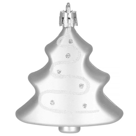 Bombki choinkowe 77 szt. ozdoby świąteczne srebrny