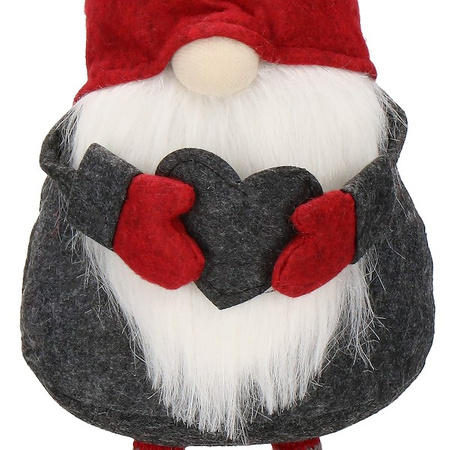 Skrzat 60-80 cm ozdoba świąteczna, krasnal świąteczny, gnom grafitowy na teleskopowych nóżkach