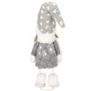 Laleczka 37 cm ozdoba świąteczna, figurka świąteczna, gnom szary