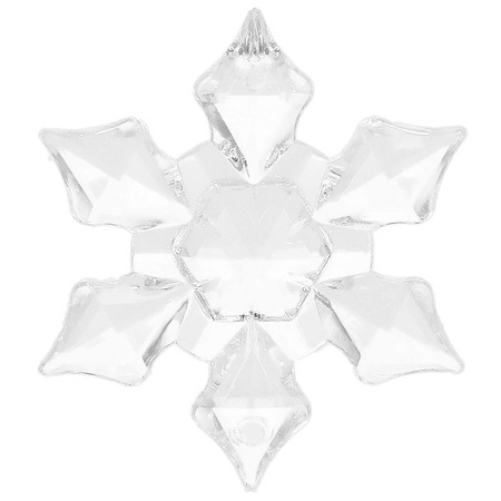 Zawieszka choinkowa 53 szt. akrylowa, świąteczna zawieszka sopel, śnieżynka, łezka przezroczysty