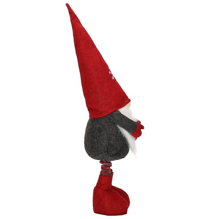 Skrzat 50-70 cm ozdoba świąteczna, krasnal świąteczny, gnom grafitowy na teleskopowych nóżkach