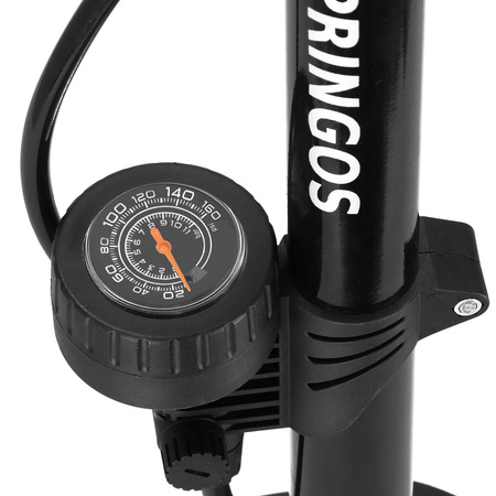 Pompka rowerowa z manometrem 11 bar, pompka podłogowa do rowerów