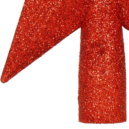 Czubek na choinkę 15 cm szpic, gwiazda czerwona