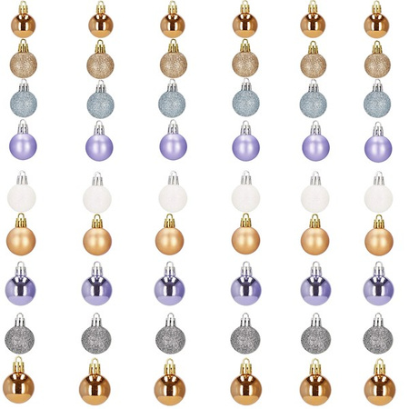 Bombki choinkowe 54 szt. ozdoby świąteczne zestaw 3cm
