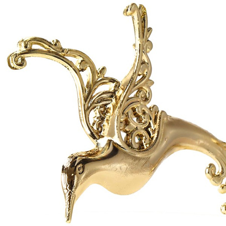 Zawieszki choinkowe 2 szt. ptaszki ozdoba świąteczna ażurowa złota