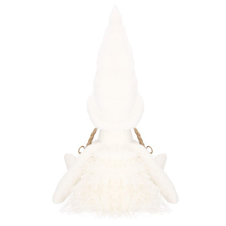 Laleczka 34 cm ozdoba świąteczna, figurka świąteczna, gnom biały