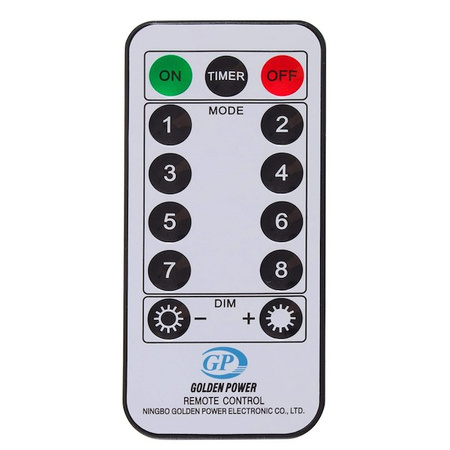 Lampki choinkowe 120 Led biały zimny z programatorem i pilotem na baterie