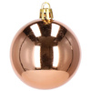 Bombki choinkowe przeźroczyste 30 szt. rose gold 6cm zestaw choinkowy