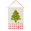 Kalendarz adwentowy na ścianę z 24 okienkami, ozdobami na choinkę, dekoracja świąteczna