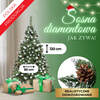 Choinka sztuczna 120 cm sosna diamentowa ośnieżona jak żywa