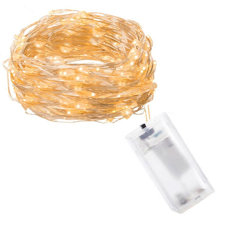 Lampki choinkowe 20 LED druciki mikro na baterie