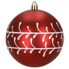 Czerwone bombki choinkowe 11 cm 12 szt. zestaw ozdoby świąteczne zdobione