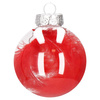 Bombki choinkowe przeźroczyste 30 szt. czerwony 7cm zestaw choinkowy