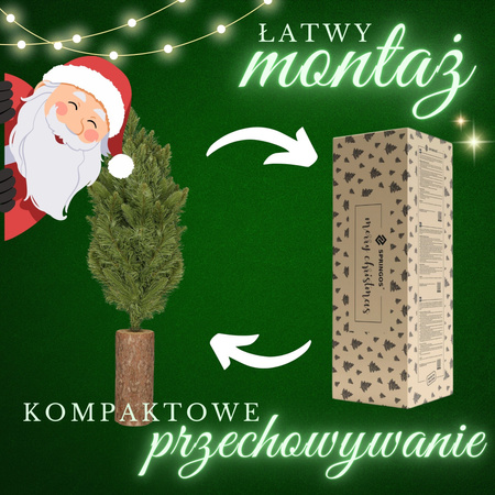 Choinka na pniu 90 cm sztuczna jodła zielona jak żywa