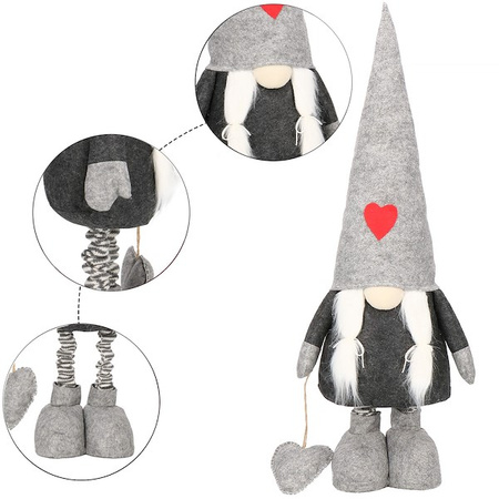 Skrzat 85-130 cm ozdoba świąteczna, krasnal świąteczny, gnom na teleskopowych nóżkach