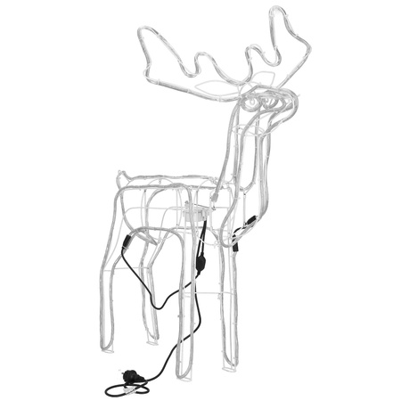 Renifer Led 115 cm świąteczny z ruchomą głową świetlna dekoracja do ogrodu biały ciepły