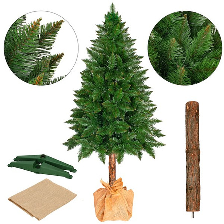 Choinka na pniu 220 cm sztuczna sosna himalajska