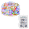 Lampki choinkowe 100 Led z pilotem druciki na baterie multikolor wodoszczelne