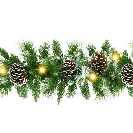 Girlanda choinkowa 280 cm z lampkami 50 LED biały ciepły łańcuch z programatorem