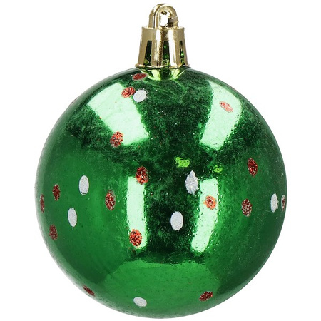 Bombki choinkowe 42 szt. ozdoby świąteczne zestaw białe, czerwone, zielone