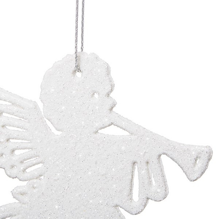 Zawieszki choinkowe białe aniołki na choinkę 11cm 6 szt.