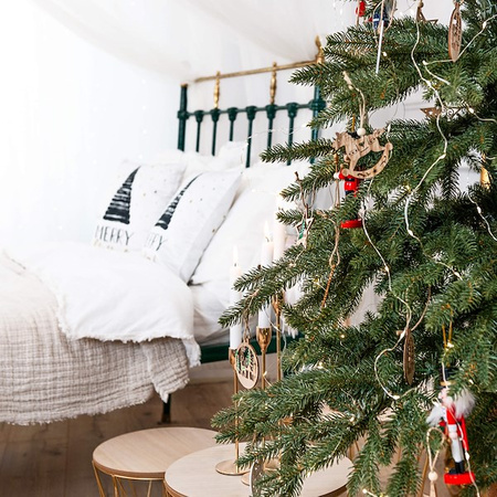 Choinka sztuczna na pniu 220 cm świerk drzewko bożonarodzeniowe PE