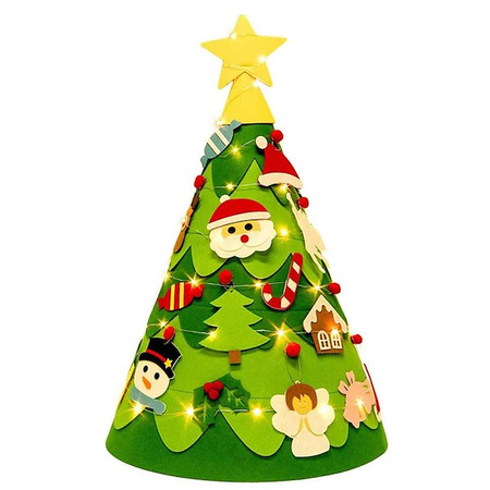 Choinka filcowa dla dzieci ozdoba na święta do ubierania