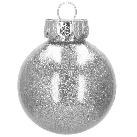 Bombki choinkowe przeźroczyste 30 szt. srebrny, złoty 6cm zestaw choinkowy