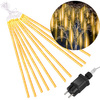 Lampki choinkowe 480 Led sople 10 szt. padający śnieg meteory zewnętrzne biały ciepły