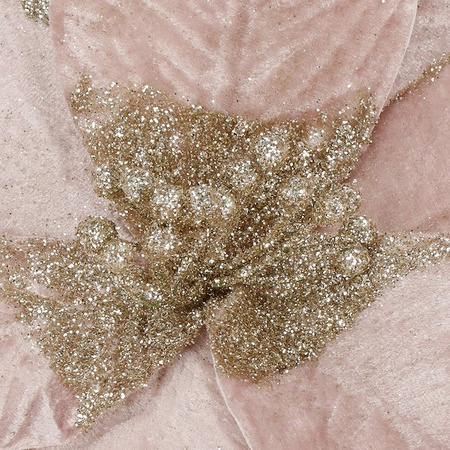 Gwiazda betlejemska sztuczny kwiat poinsecja gałązka różowy