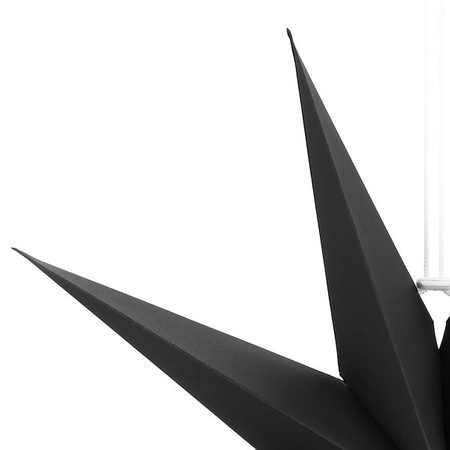 Gwiazda świąteczna papierowa 3d 60 cm zawieszka choinkowa czarna