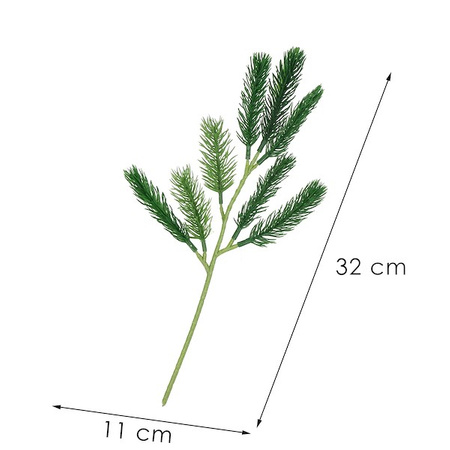 Gałązka świąteczna igliwie sztuczna dekoracja do stroika 32 cm