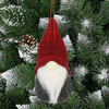Skrzat 10cm zawieszka świąteczna na choinkę, krasnal świąteczny, gnom bordowy