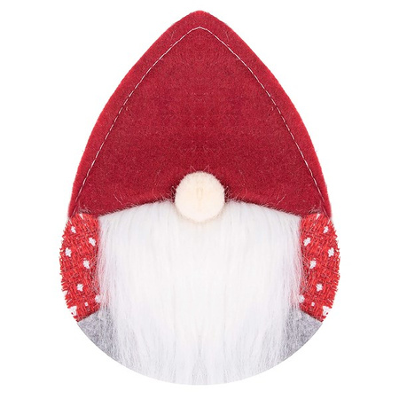 Kieszonka na sztućce 10szt. świąteczne etui, skrzaty czerwone ozdoba świąteczna