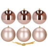 Bombki choinkowe 6 szt. ozdoby świąteczne zestaw 10 cm rose gold