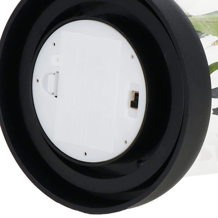 Wieczna róża w szklanym kloszu 21 cm świecąca dekoracja LED sztuczny kwiat biały