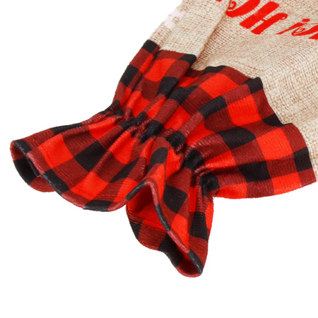 Pokrowiec na butelkę świąteczne etui na wino beżowo-czerowne