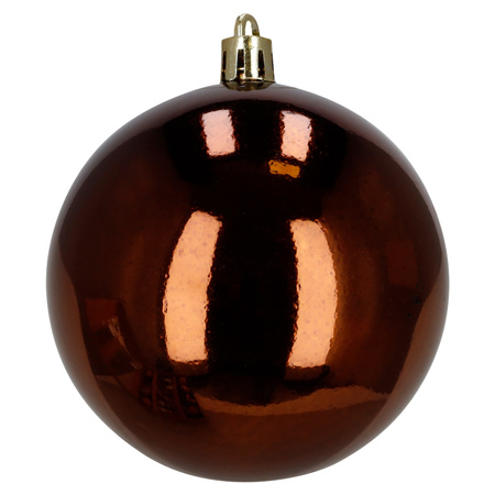 Bombki choinkowe kształtki 14 szt. dekoracje świąteczne ozdoby nietłukące brązowe