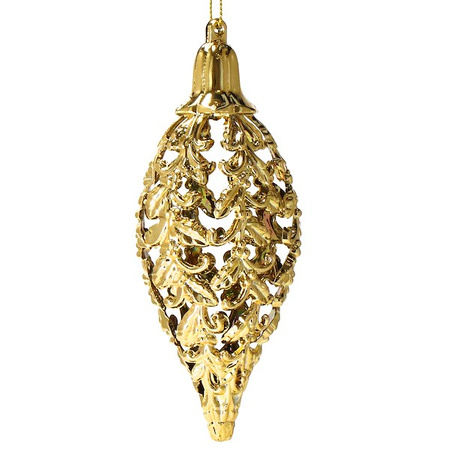 Zawieszki choinkowe 2 szt. szyszka ozdoba świąteczna złota