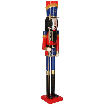 Dziadek do orzechów 120 cm drewniany żołnierzyk z toporem, figurka świąteczna