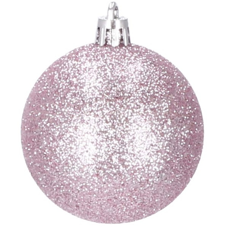 Bombki choinkowe 100 szt. ozdoby świąteczne różowy