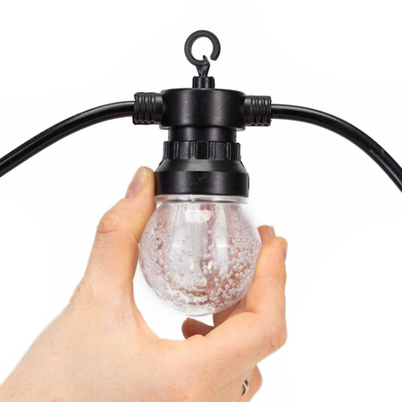 Lampki choinkowe solarne żarówki 15 Led oświetlenie zewnętrzne 10,5 m multikolor