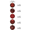 Bombki choinkowe, zestaw 30 szt. dekoracji do stroika 8 cm nietłukące