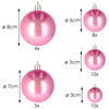 Bombki choinkowe 37 szt. ozdoby świąteczne różowe