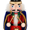 Dziadek do orzechów 38 cm drewniany żołnierzyk z peleryną multikolor, figurka świąteczna