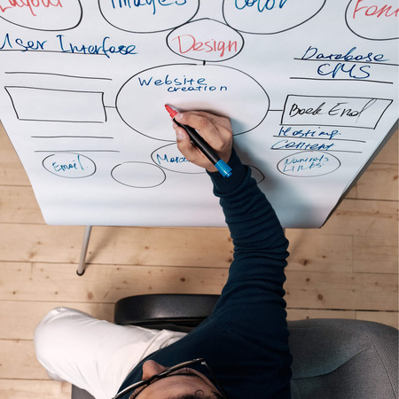 Biały papier do tablicy magnetycznej 50 kartek Flipchart 81x58 cm