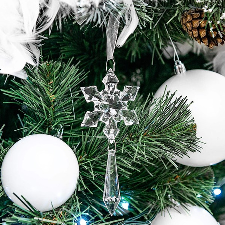 Zawieszki choinkowe kryształki sopelki na choinkę 13 cm 2 szt.